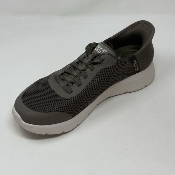 Skechers Go Walk Flex Shoes Mens 9 Extra Wide Fit Brown Hands Free Slip Ins - Picture 8 of 16